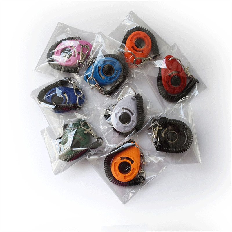1 buc. Clicker pentru dresaj de câini pentru pisici de companie din plastic pentru câini noi.