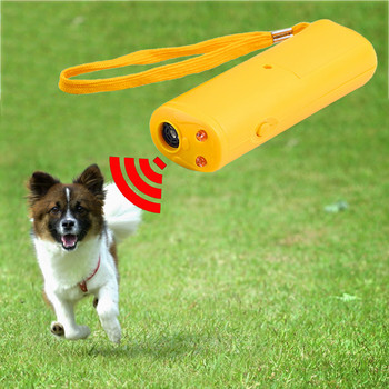 3 σε 1 Pet Dog Repeller Anti Barking Stop Bark Trainer Device Trainer LED Ultrasonic Anti Barking Ultrasonic Without Battery
