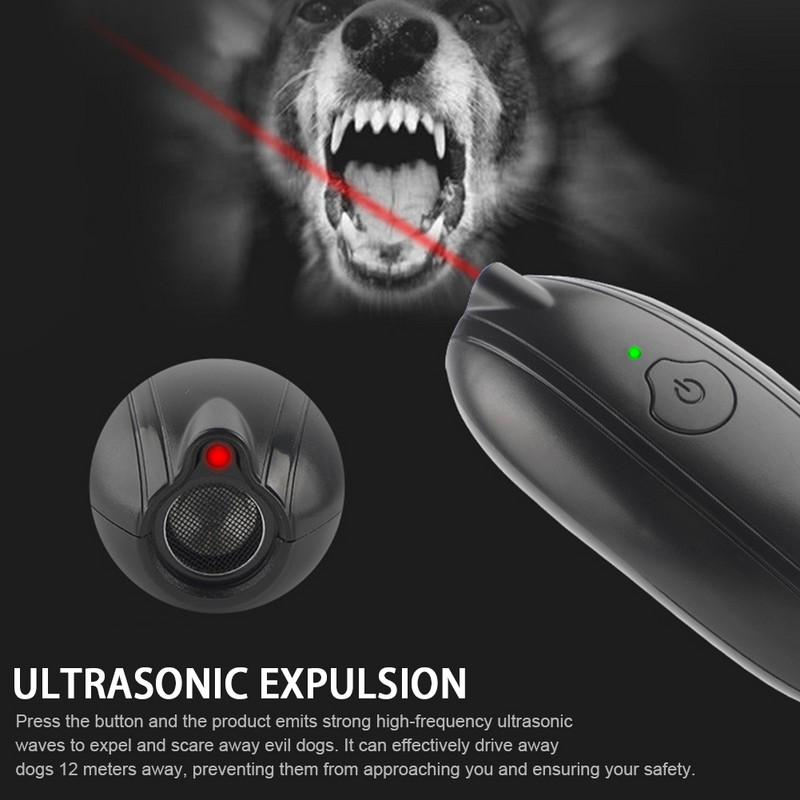 Υπέρηχος Dog Repeller Dog Bark Control Device Stop Anti Barking Αποτρεπτικό Πώμα κακής συμπεριφοράς για σκύλους Επαναφορτιζόμενο USB