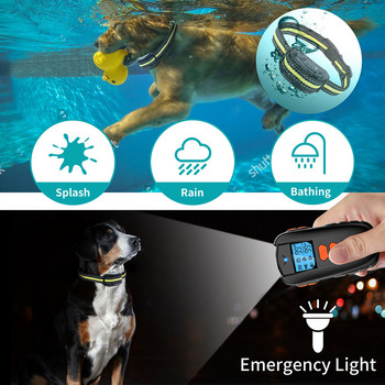 1650Ft дистанционен водоустойчив акумулаторен нашийник за кучета с режими на удар, вибрация, звуков сигнал, регулируеми от 0 до 99 нива на вибрация на удар
