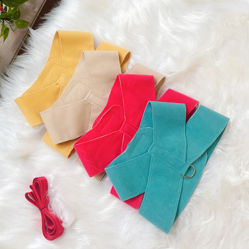 Lesă de câine pentru animale de companie, curea de piept anti rupere cu lesă de câine pisoi cățel vestă de culoare solidă pisică confortabilă guler de câine îmbrăcăminte pentru animale de companie