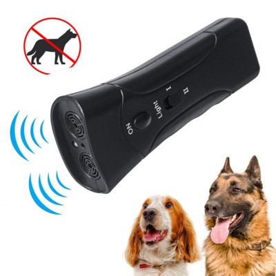 3 σε 1 Pet Dog Repeller Whistle Anti Barking Stop Bark Trainer Device Trainer LED Ultrasonic Anti Barking Without Battery