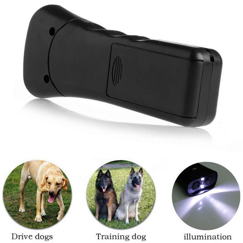3 в 1 Pet Dog Repeller Whistle Anti Barking Stop Bark Training Device Trainer LED Ultrasonic Anti Barking без батерия