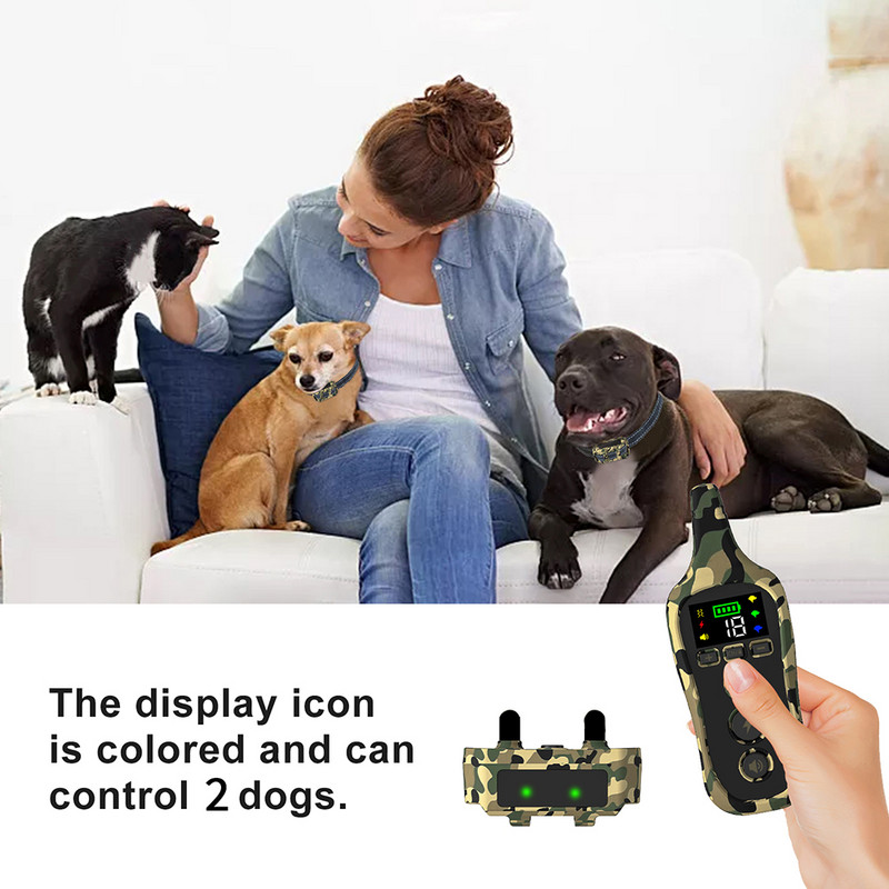 Vodootporno sredstvo za odvraćanje od psećeg laveža, šok, vibracija, zvuk 3 načina rada, pas prestaje lajati, prijenosna električna ogrlica za dresuru pasa, proizvodi za kućne ljubimce