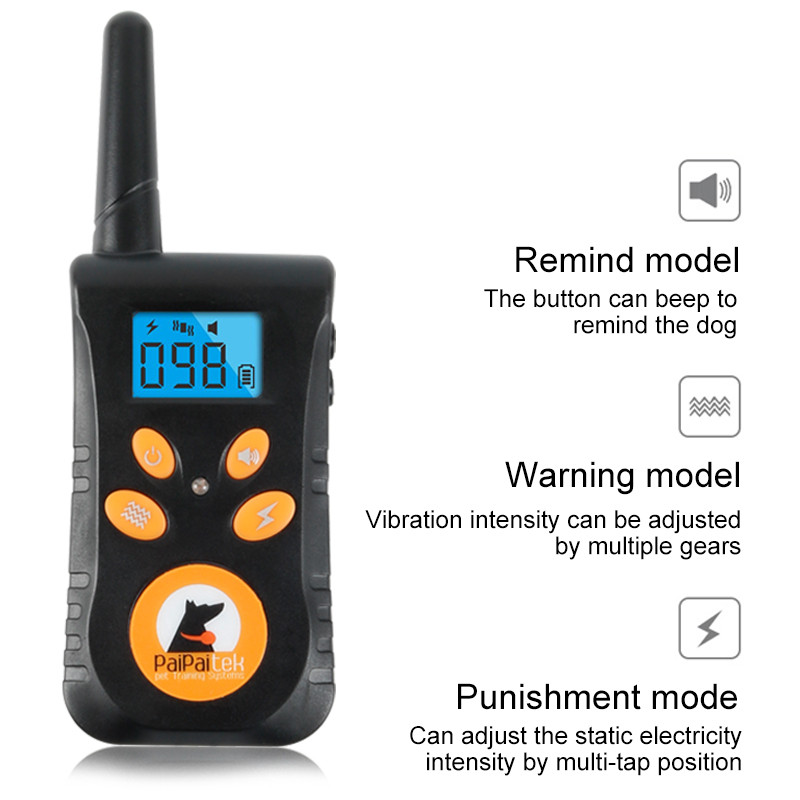 800M κολάρο εκπαίδευσης σκύλων με τηλεχειριστήριο Μαύρο αντανακλαστικό νάιλον κολάρο κολιέ σκύλου Αδιάβροχο επαναφορτιζόμενο αξεσουάρ για κατοικίδια