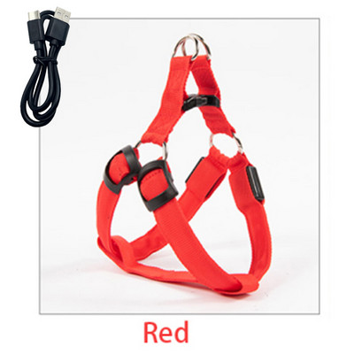 USB svjetlo za punjenje ili gumb za bateriju Treperenje Povodac za kućne ljubimce Pas nti-Lost/Izbjegavanje automobilske nesreće Perros Safe Prsni remeni Svjetleći