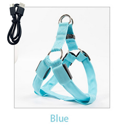 USB svjetlo za punjenje ili gumb za bateriju Treperenje Povodac za kućne ljubimce Pas nti-Lost/Izbjegavanje automobilske nesreće Perros Safe Prsni remeni Svjetleći