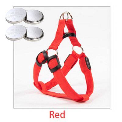 USB svjetlo za punjenje ili gumb za bateriju Treperenje Povodac za kućne ljubimce Pas nti-Lost/Izbjegavanje automobilske nesreće Perros Safe Prsni remeni Svjetleći