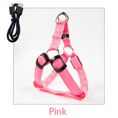 USB svjetlo za punjenje ili gumb za bateriju Treperenje Povodac za kućne ljubimce Pas nti-Lost/Izbjegavanje automobilske nesreće Perros Safe Prsni remeni Svjetleći