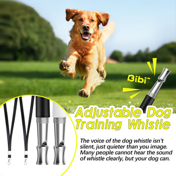 Комплект безшумна ултразвукова свирка за кучета Stop Barking Свирка за обучение на кучета с регулируема стъпка с каишка за въже и щракване Стоки за домашни любимци