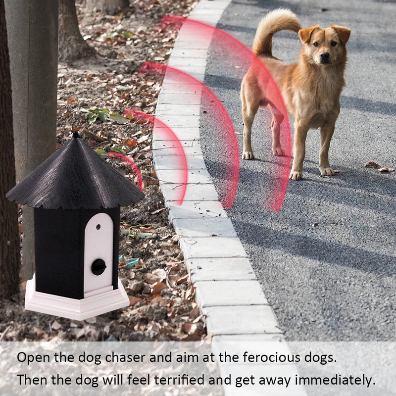 Lauko ultragarsinis šunų atbaidymo įtaisas, atsparus vandeniui šunų lojimą, skirtas lauko kabanti žievės kamščiui Lengvai montuojamas wzpi