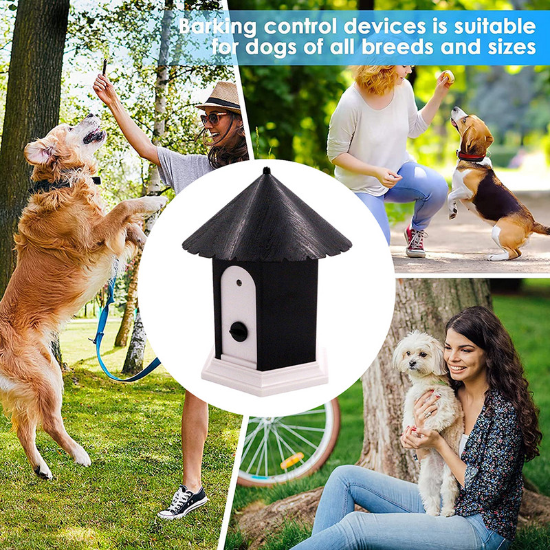 Lauko ultragarsinis šunų atbaidymo įtaisas, atsparus vandeniui šunų lojimą, skirtas lauko kabanti žievės kamščiui Lengvai montuojamas wzpi