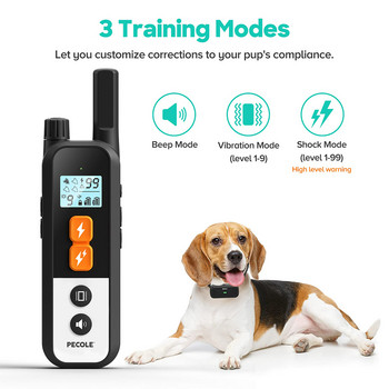 Електрически нашийник за обучение на кучета LCD дисплей Вибрационен анти-лай акумулаторен водоустойчив куче против лай устройство за възпиране