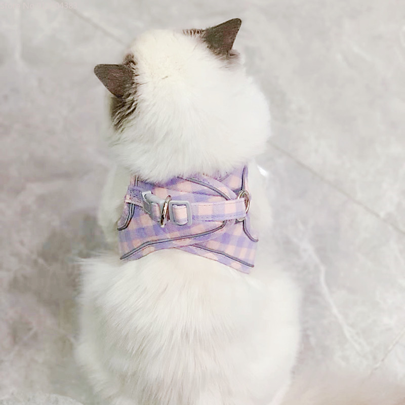 Koera kassi rakmed Vest Ruuduline lemmiklooma rinnarihm jalutusrihm jalutusrihma komplekt Lemmiklooma silmus helkurjalutuslemmikloomad Koerte kadumise vastased tarvikud