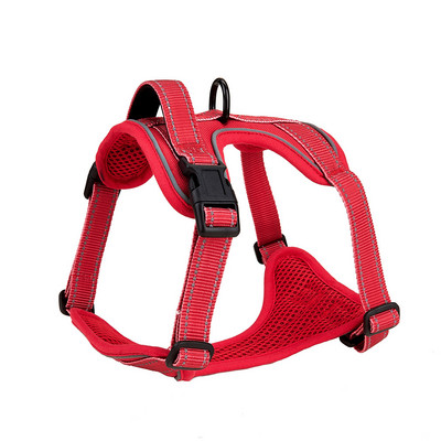 Ham de lux reflectorizant pentru câini pentru animale de companie, hamuri reglabile, respirabile, curea pentru piept din plasă macaron, accesorii pentru câini de talie mică, mijlocie