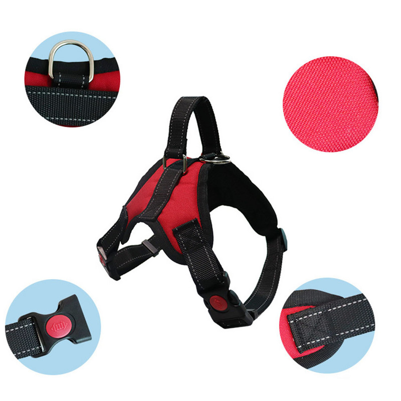 Velik pojas za pse Najlonska reflektirajuća ogrlica Prsluk pojasevi za dresuru pasa Husky Alaskan Pitbull Prsni pojas Proizvod za kućne ljubimce