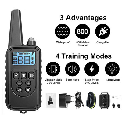 anti aboiement chien collier 800m dog collier anti aboiement chien Électronique chats bite training colier anti aboiement chien