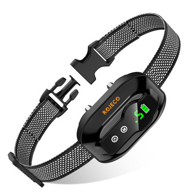 ROJECO haukumisvastane koera kaelarihm elektrišokkidega treeningkaelarihm koerale veekindel vibratsioonivastane haukumisvastane haukumisvastane kaelarihm