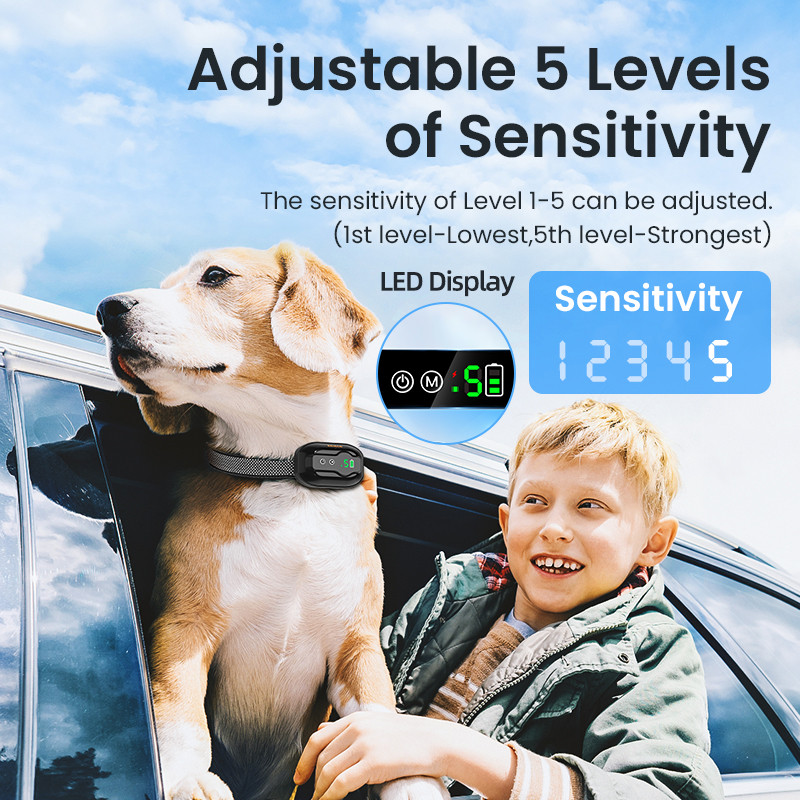 ROJECO haukumisvastane koera kaelarihm elektrišokkidega treeningkaelarihm koerale veekindel vibratsioonivastane haukumisvastane haukumisvastane kaelarihm