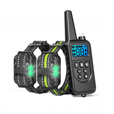 Κολάρο εκπαίδευσης σκύλων κατοικίδιων ζώων Αδιάβροχο ηλεκτρονικό κολάρο σκυλιών για μικρά μεσαία και μεγάλα σκυλιά με φως LED 3 τρόπων εκπαίδευσης