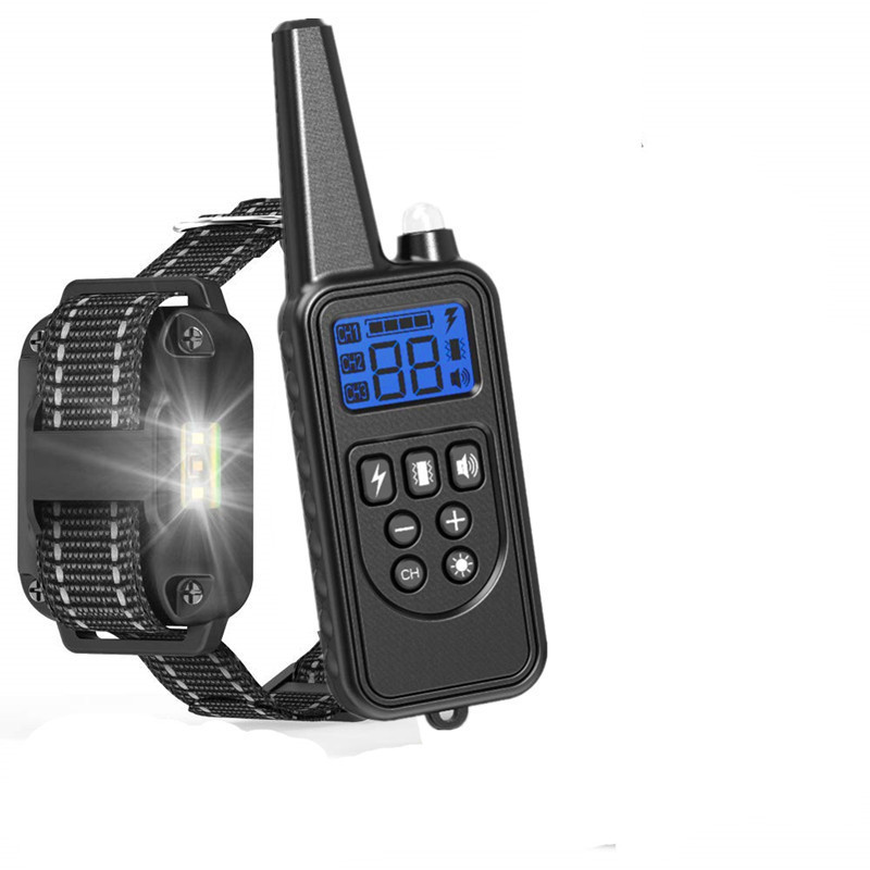 Κολάρο εκπαίδευσης σκύλων κατοικίδιων ζώων Αδιάβροχο ηλεκτρονικό κολάρο σκυλιών για μικρά μεσαία και μεγάλα σκυλιά με φως LED 3 τρόπων εκπαίδευσης