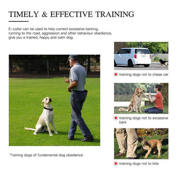 Нашийник за обучение на кучета с дистанционно управление 800 м Електрически тренировки за кучета за лесно обучение на вашите кучета на открито Кучешки лай Възпиращи средства Вибрация