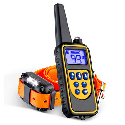 Guler de dresaj de câini cu telecomandă 800 m Antrenament electric de câini pentru dresajul ușor de dresat câinii în aer liber Câini descurajează lătratul Vibrații