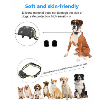 Smart Dog Shock Collar Anti-Barking Trainer Водоустойчив безопасно напомняне Телефон APP Контролирано колие за обучение на открито на закрито