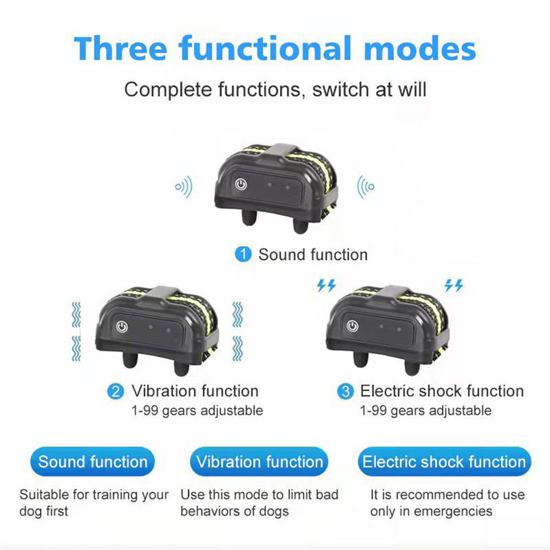 Smart Dog Shock Collar Anti-Barking Trainer Αδιάβροχο ασφαλές υπενθύμιση τηλεφώνου APP Ελεγχόμενο κολιέ εκπαίδευσης εσωτερικού χώρου