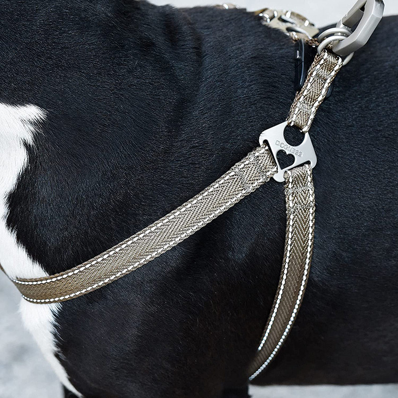 Ham ajustabil din nailon pentru câini, vestă reflectorizantă pentru piept, fără tragere, ham pentru cățeluș de companie, pentru câini mici, mijlocii mari, consumabile pentru câini Corgi