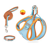 Oprsnica za pse s povodcem Podesivi reflektirajući prsluk za kućne ljubimce Povodac za hodanje za štene Poliesterska mrežasta oprsnica za male srednje pse