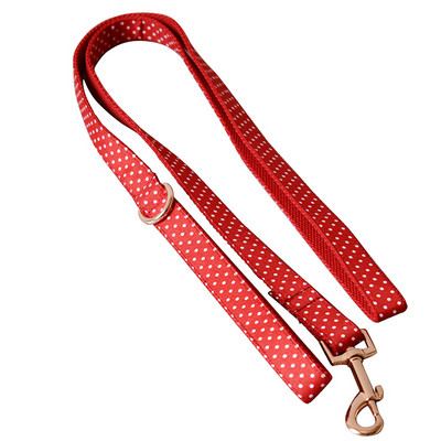 Red Wave Point Koerarihmad Printimine Koerarakmed Põhilised koerarihm Reguleeritav pandlaga puuvillane kangas suurtele väikestele koertele Chihuahua