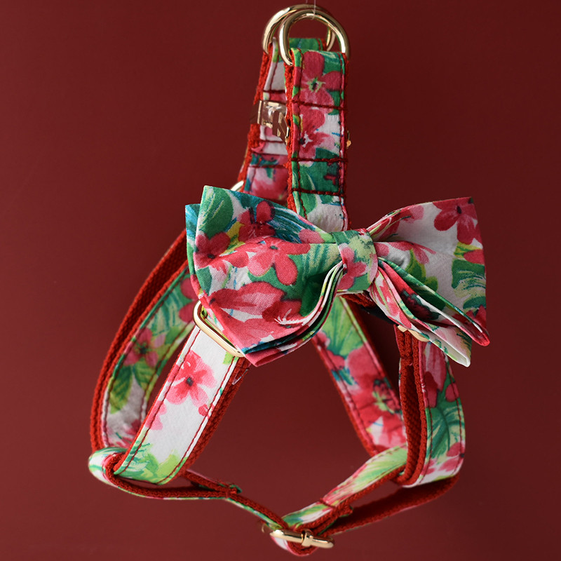 Ham pentru câini cu design personalizat pentru câini mici, mijlocii mari, etichetă de identificare cu nume gravată gratuit, gulere pentru câini de Crăciun pentru flori chihuahua11