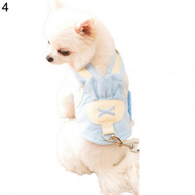 1 set Ham pentru animale de companie cu lesă Respirabil Confortabil Desenu animat Design unisex Dimensiune medie Câine în aer liber Curea de piept pentru vară