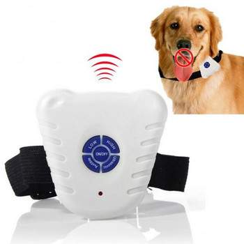 Αδιάβροχο στοπ σκύλου, ρυθμιζόμενο κολάρο ελέγχου γαβγίσματος κατοικίδιων ζώων, συσκευή εκπαίδευσης Κουμπί Κλικέρ υπερήχων Περιλαίμιο γαβγίσματος σκύλου