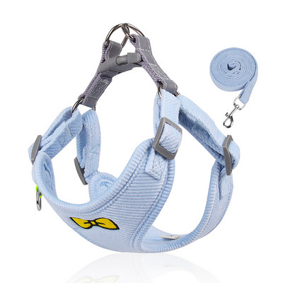 Set de ham și lesă pentru câini, de talie mică, mijlocie, cațeluș, respirabil, pisică, vestă, chihuahua, lesă de plimbare