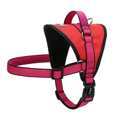 Ham durabil pentru câini, din nailon, respirabil, pentru plimbare, hamuri din plasă pentru animale de companie, pentru câini de talie medie, pitbull, labrador, verde trandafir