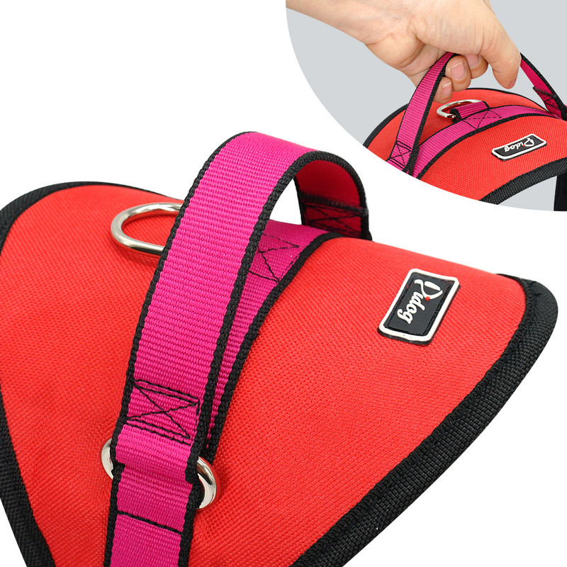 Ham durabil pentru câini, din nailon, respirabil, pentru plimbare, hamuri din plasă pentru animale de companie, pentru câini de talie medie, pitbull, labrador, verde trandafir