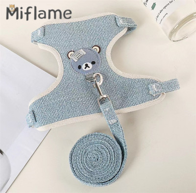 Miflame Crtani pas Vučno uže Teddy Bichon Spitz Tip prsluka Male pse Prsni remen Mačka Šetanje Zečevi Uže Lanac Oprema za kućne ljubimce