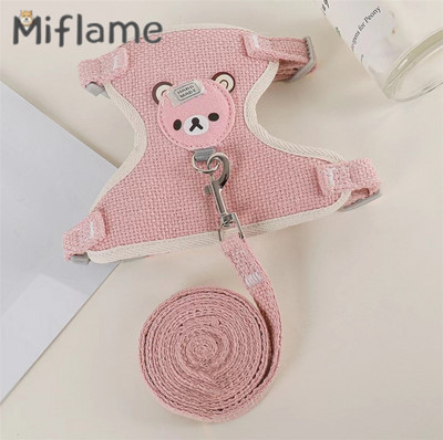 Miflame Crtani pas Vučno uže Teddy Bichon Spitz Tip prsluka Male pse Prsni remen Mačka Šetanje Zečevi Uže Lanac Oprema za kućne ljubimce