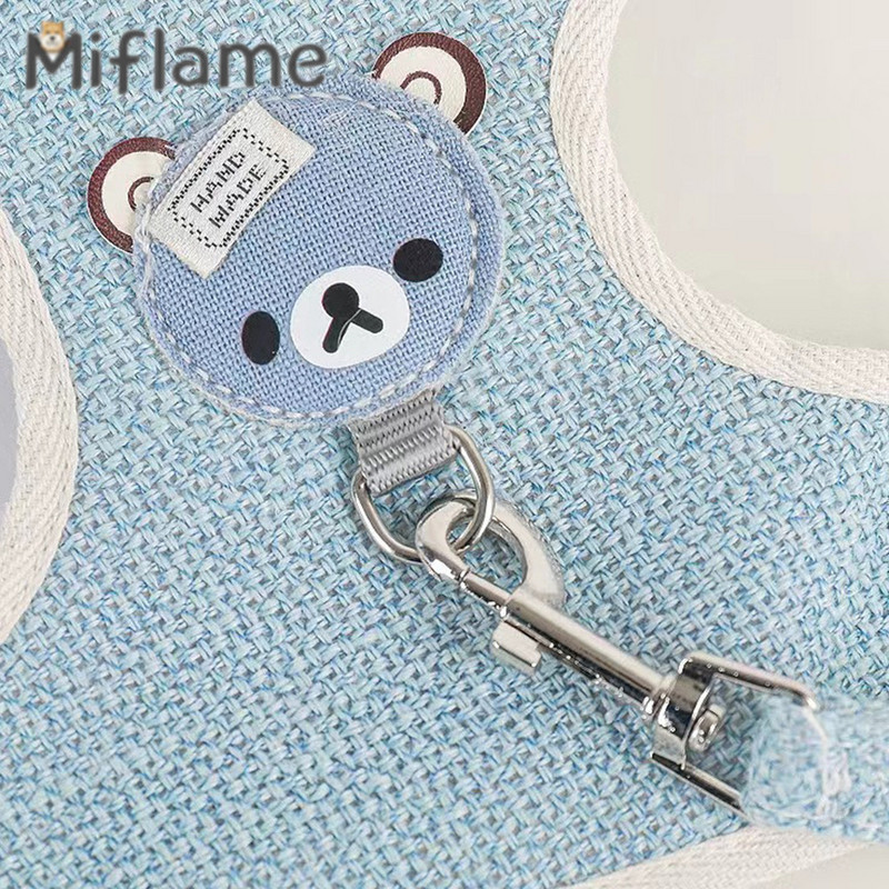 Miflame Crtani pas Vučno uže Teddy Bichon Spitz Tip prsluka Male pse Prsni remen Mačka Šetanje Zečevi Uže Lanac Oprema za kućne ljubimce