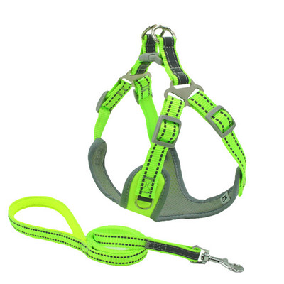 Reflektirajući pojas za pse, prsluk i set povodnika Puppy Prozračni mrežasti pojas bez povlačenja za male srednje pse Mops Oprema za kućne ljubimce
