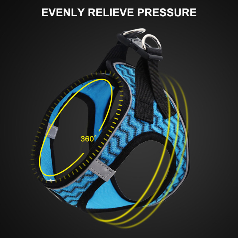 Benepaw Durabil, fără tragere, Set de ham și lesă pentru câini, mijlocii, respirabil, reflectorizant, pisică, pentru cățeluș, vestă ușor de pus/dezcodat