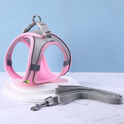 Ρυθμιζόμενο λουρί για σκύλους για κολάρο γάτας Σετ λουρί για σκύλους Ρυθμιζόμενο γιλέκο για κουτάβι γάτας λουρί για περπάτημα