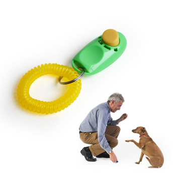 Нов 2020 1PC преносим наръчник за обучение Clicker Dog Supplies Whistle Trainer Деликатен бутон Clicker Pets Dog Cat Pet Clicker