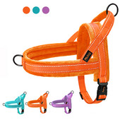 Ham pentru câini fără tragere, din nailon reflectorizant, pentru vestă pentru câini, pentru animale de companie, cu curele căptușite moale, pentru câini mici, mijlocii mari, buldog francez