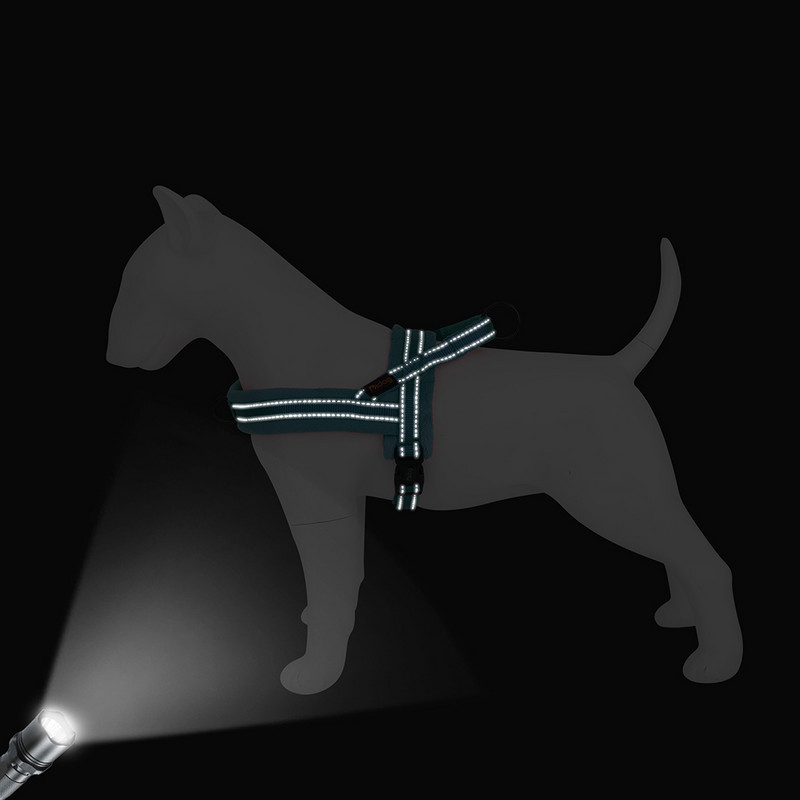 Ham pentru câini fără tragere, din nailon reflectorizant, pentru vestă pentru câini, pentru animale de companie, cu curele căptușite moale, pentru câini mici, mijlocii mari, buldog francez