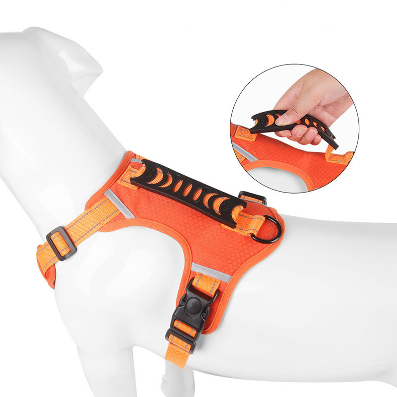 Nova ogrlica za pojas za pse s ručkom, reflektirajuća za male, srednje velike pseće remen za prsa, podesiv K9 prsluk za kućne ljubimce na otvorenom