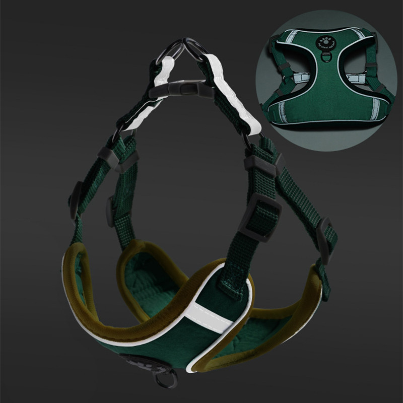 Reguleeritav lemmiklooma rindkere rihm helkur koera vesti rakmed jalutusrihma komplekt väikese keskmise koera kassi rinnarakmed lemmiklooma jalutamise tarvikud