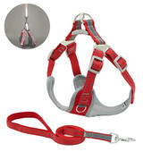 Ham pentru câini pentru animale de companie, haine reflectorizante, respirabile, pentru câini de dimensiuni medii mari, siguranța pentru plimbare animale de companie, cățeluș, nailon, roz, curea pieptului lesă